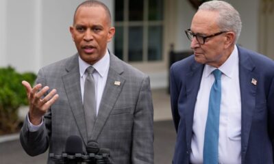 During a White House meeting, Hakeem Jeffries spotted a 'Trump 2028' hat and asked JD Vance 'Hey, bro, you got a problem with this?'