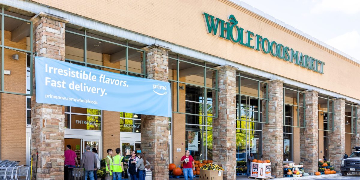 Amazon is experimenting at Whole Foods by selling mainstream brands like Pepsi, Kraft, and Chips Ahoy—and some will be hand-delivered by robots